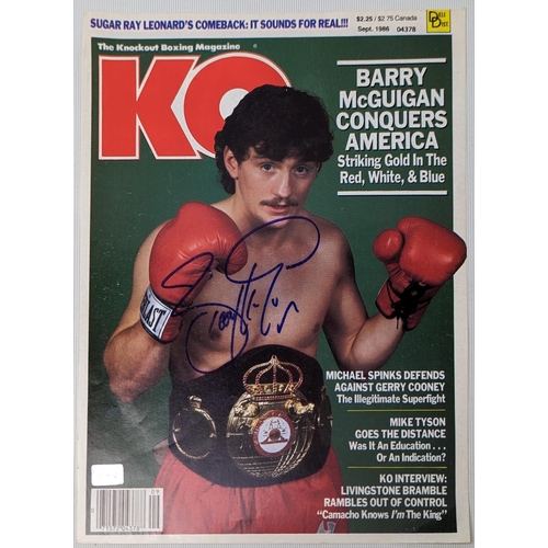 151 - KO Boxing Magazine front cover signed by boxer 