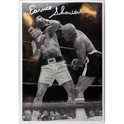 163 - Black & White photograph signed by boxer 