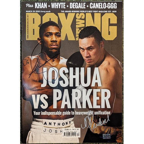 169 - Boxing News Magazine dual signed by boxers 