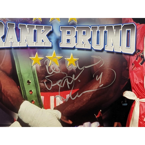 27 - Frank Bruno signed montage 40 x 51cm. with COA 801363 by 5th King Memorabilia