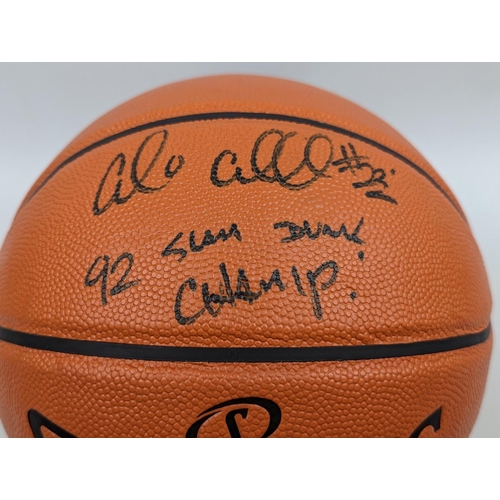 49 - Spalding Signed Basketball, 92 Slam Dunk Champ Certificate of Authenticity Dave & Adams World.com