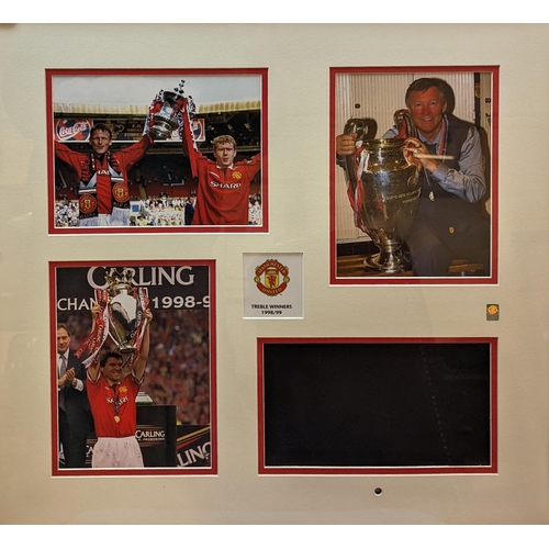 53 - Manchester United 1999 treble winning video display presentation. Serial MUFC127754 x 57cm total siz... 