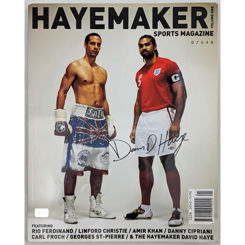 79 - Hayemaker Sports Magazine, Signed by David Haye 5th King Memorabilia Certificate of Authenticity - 8... 