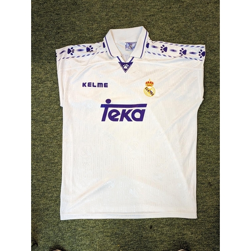 206 - Match Worn Real Madrid Football Jersey by Raúl González Blanco Kelme brand 1996-97 Auction Print out... 