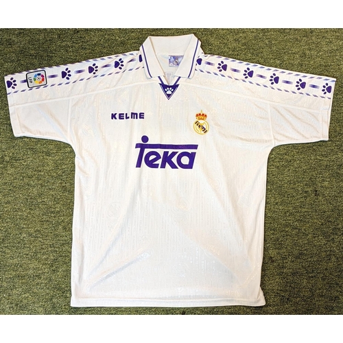 206 - Match Worn Real Madrid Football Jersey by Raúl González Blanco Kelme brand 1996-97 Auction Print out... 