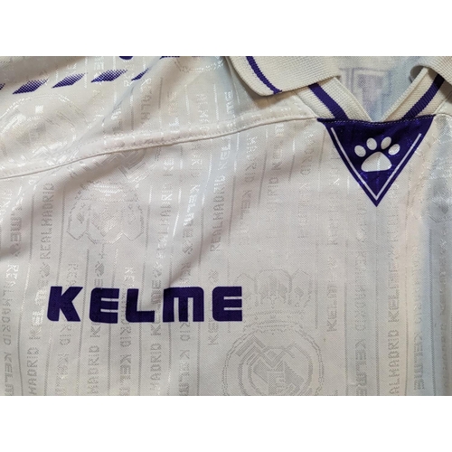 206 - Match Worn Real Madrid Football Jersey by Raúl González Blanco Kelme brand 1996-97 Auction Print out... 