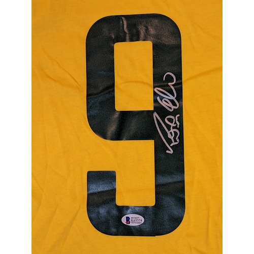 211 - CBD Brazil Jersey signed by Ronaldo Luís Nazário de Lima Certificate of Authenticity sticker on top,... 