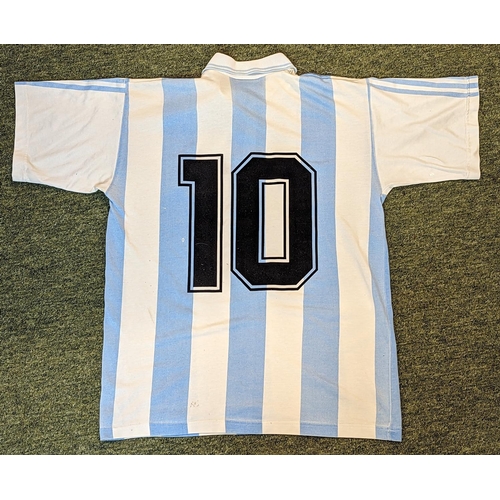 215 - Diego Maradona match worn and signed Jersey Shirt 1994 Argentina Certificate of Authenticity from Al... 