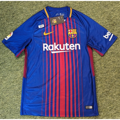 217 - Barcelona No.10 signed top by Lionel Messi Nike Dri-Fit Jersey Rakuten Medium