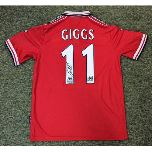 222 - Manchester United 1999 top signed by Ryan Giggs with COA from HTC Memorabilia 2659 Serial 7462680