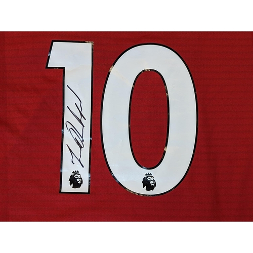 226 - Manchester United 18/19 Football top signed by Marcus Rashford Certificate of Authenticity by HTC 26... 