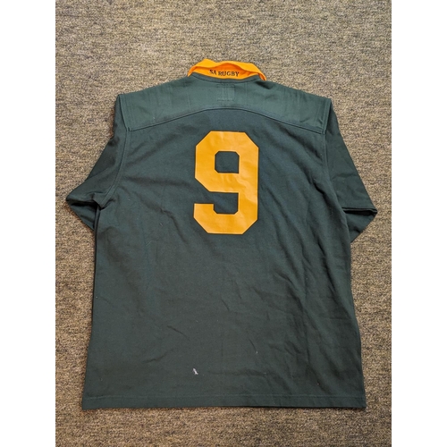 227 - Joost van der Westhuizen match worn Jersey from the 14/11/98 game SA vs Wales - also signed by the S... 