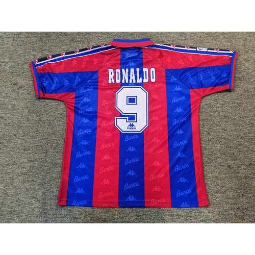 Ronaldo Barcelona jersey No.9 with Kappa Badge FCB
