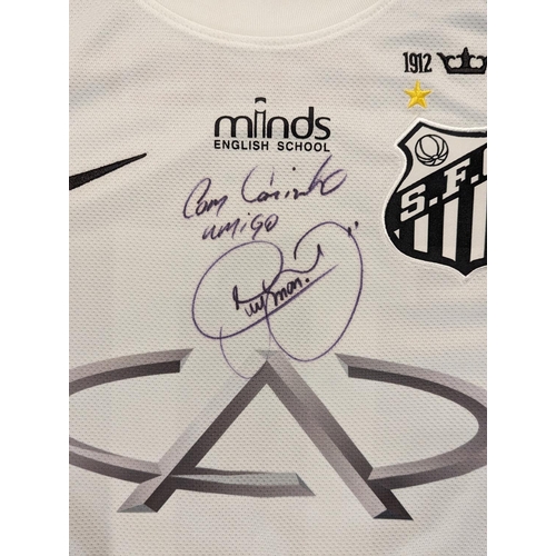 279 - Santos FC Neymar Jr. 2013 Campeonato Paulista season signed in Portuguese Size M 'Com Carinho amigo'... 