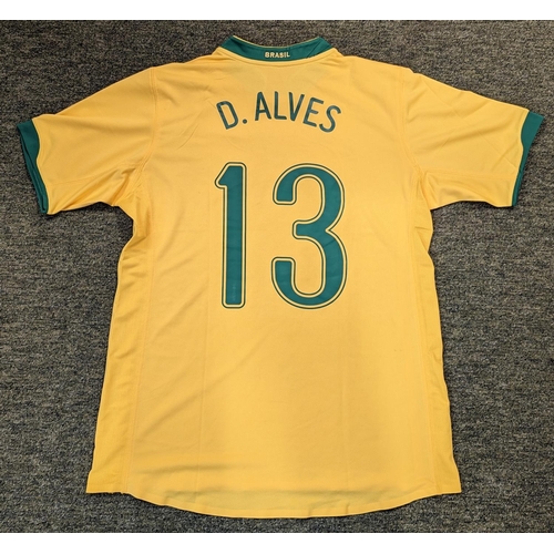 282 - Dani Alves Brazil National Jersey 2007 Copa America multi signed and game worn June 26th to July 15t... 