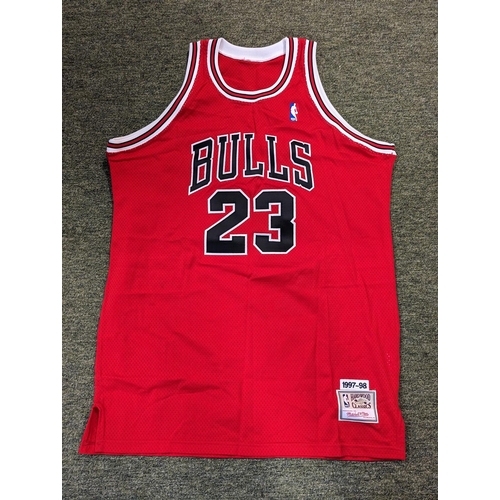 284 - Michael Jordan Autographed Chicago Bulls Jersey with Upper Deck Certificate of authenticity BAK07843... 