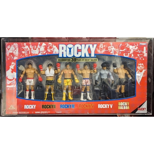 292 - Rocky, Celebrating 30 Years of Rocky Balboa, Rocky Figure from each movie by Jakks Pacific with UKG ... 