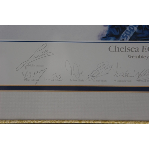 127 - Chelsea FA Cup Winners 1997. Signed and framed Limited Edition Print No 5 out of 100.