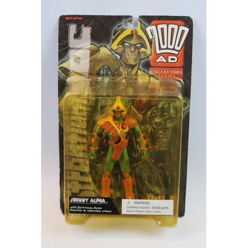 46 - 3 Judge Dredd 2000AD Johnny Alpha bubble pack figure by TM and Re: Action 1999