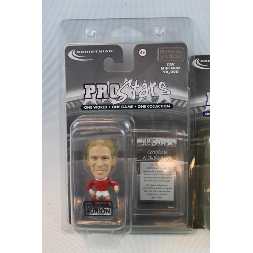 56 - 3 Bubble pack Pro stars by Corinthian Platinum Edition Keane 181, Law & Charlton