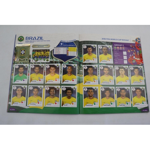 58 - Box of Topps Authentics Trading Cards 2011 - 2012, Completed FIFA World Cup Russia 2018 Panini Album... 