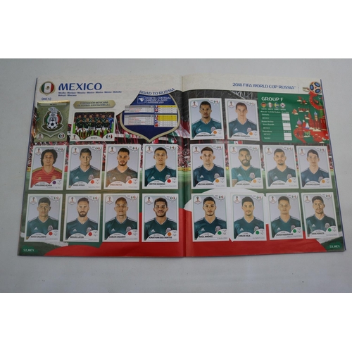 58 - Box of Topps Authentics Trading Cards 2011 - 2012, Completed FIFA World Cup Russia 2018 Panini Album... 