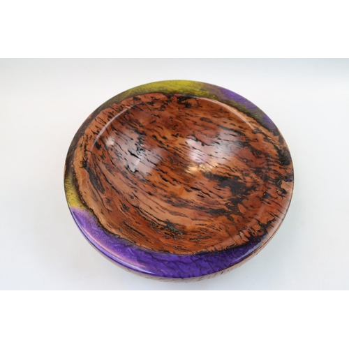 9 - Handmade Nick Zammeti Epoxy Resin & Wood turned bowl 30cm in Diameter