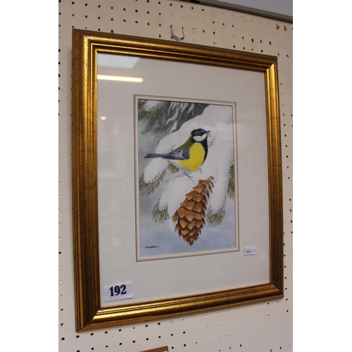 112 - Great Tit on Spruce Cone by Maurice Pledger