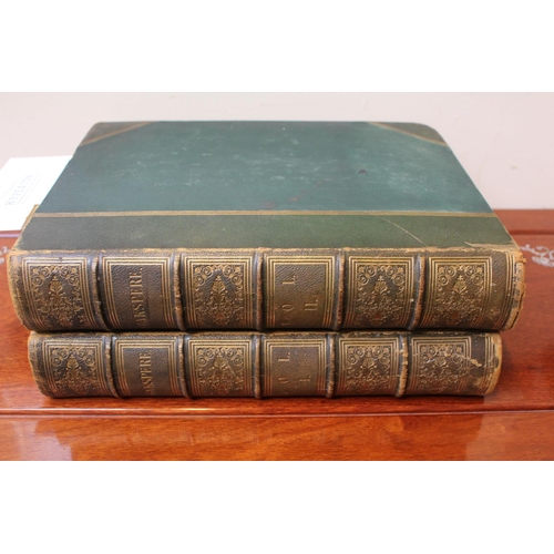 128 - 2 Large Leather bound Volumes of Shakespeare Imperial Edition