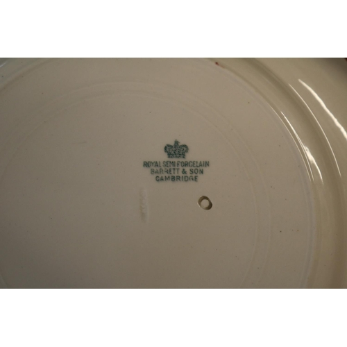 123 - Edward VII R et I June 26th 1902 commemorative plate retailed by Barrett & Sons of Cambridge