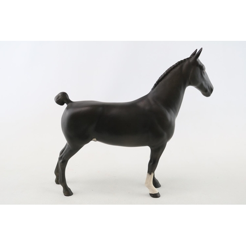 82 - Beswick Matt Black Hackney Horse