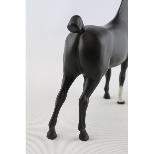 82 - Beswick Matt Black Hackney Horse