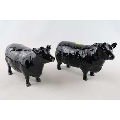 94 - Beswick Aberdeen Angus Bull and Cow for the Aberdeen Angus Cattle society