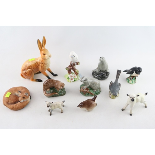 101 - Collection of assorted Ceramic animals inc. Wade, Aynsley and Beswick