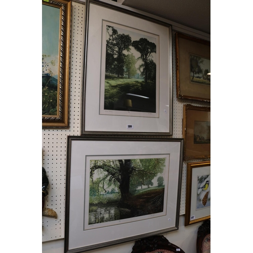 109 - Framed limited edition Lithographic print Early Morning 80 of 200 and Lakeside 80 of 200