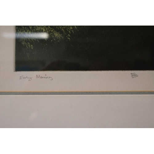 109 - Framed limited edition Lithographic print Early Morning 80 of 200 and Lakeside 80 of 200