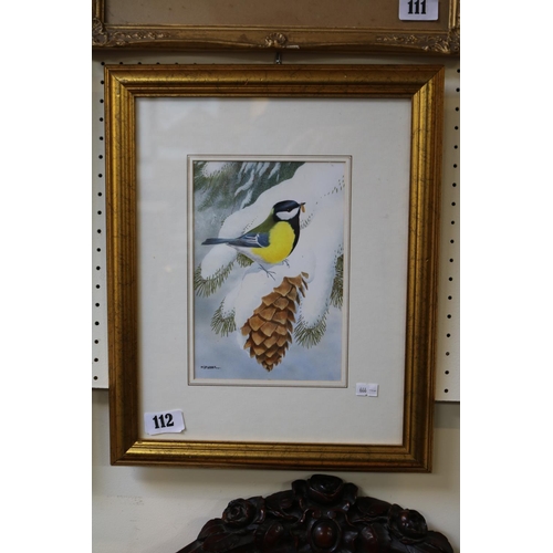 112 - Great Tit on Spruce Cone by Maurice Pledger