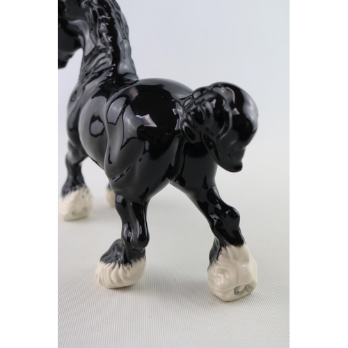 88 - Beswick Gold stamp collectors club black shire horse