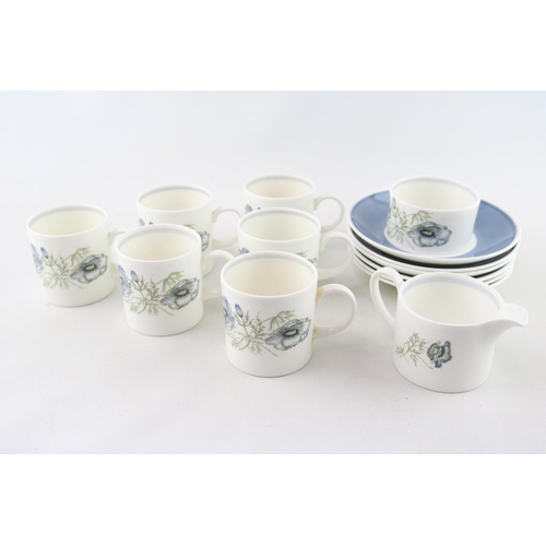 97 - Wedgwood Susie Cooper Deign Glen Mist Coffee Set for Six