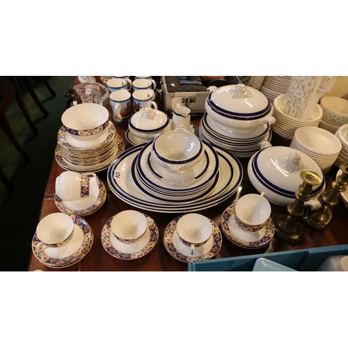 174 - Edwardian Banded dinner service and a Allertons Tea Set