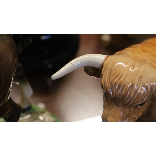 177 - Large collection of Beswick, Border Fine Arts and other ceramics inc. Herford Bull, Highland Bull, L... 