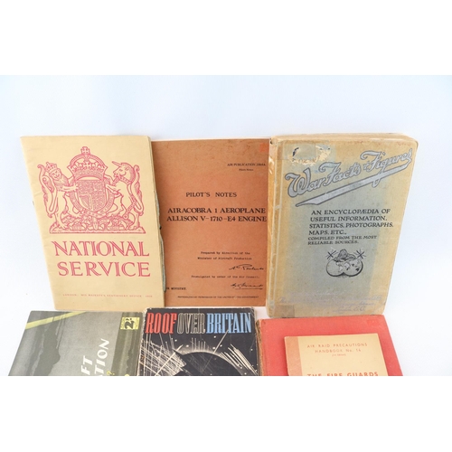 221 - Wartime booklets including Britain's Home Guard, Fire Guards handbook, ration book cover etc