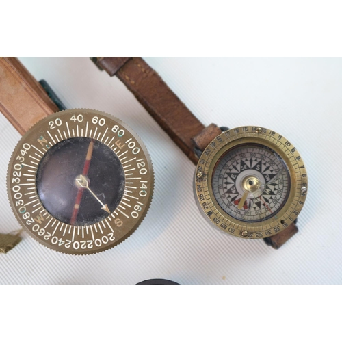 235 - James Sinclair of Haymarket Brass travelling compass, Military Issue AGI Ltd Compass B/123 & US Army... 