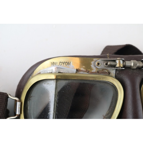 237 - 3 WWII and later Motorcycle goggles inc. Halycon and Stadium