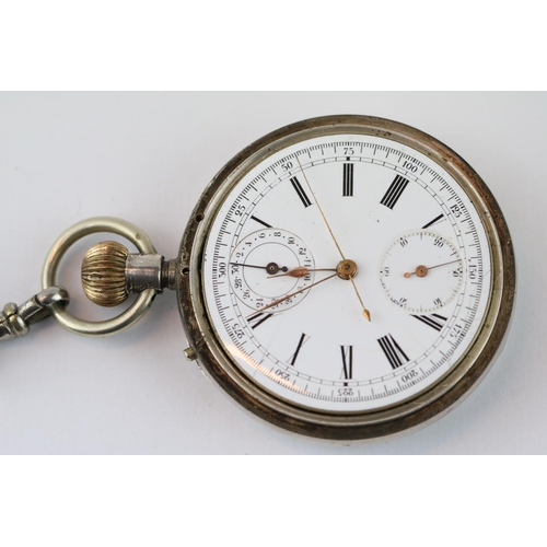 247 - 19thC Silver cased pocket watch with Second dial 1893