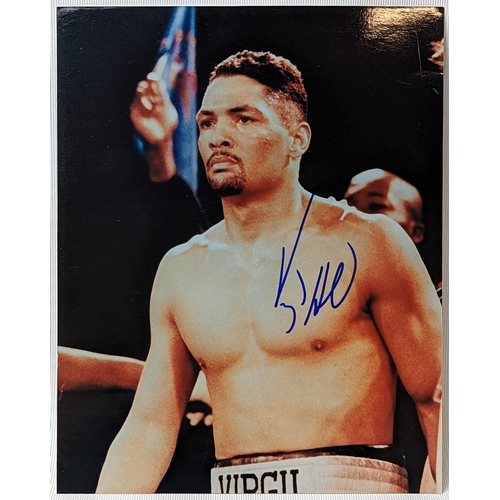 30 - Coloured Photograph signed by boxer 