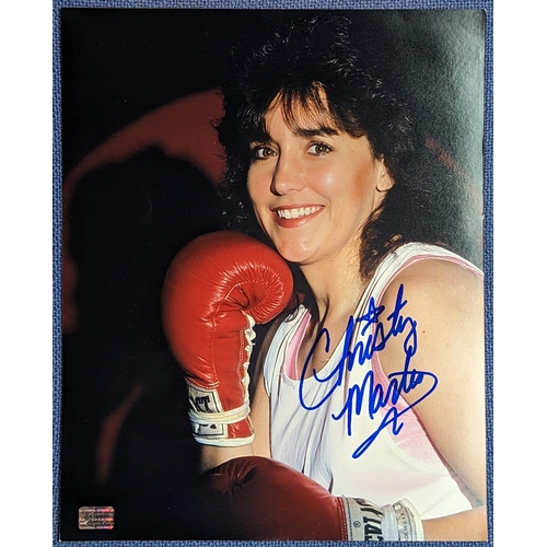 37 - Coloured Photograph signed by boxer 