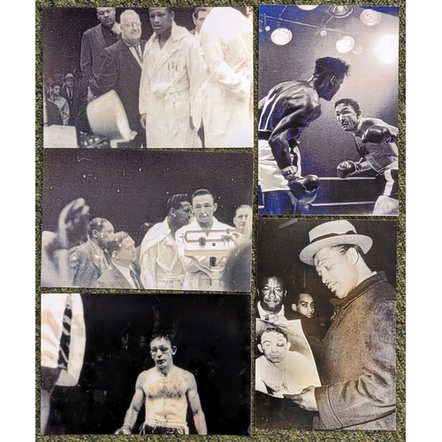 42 - 5 Black & White replica Vintage Boxing photographs