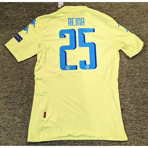 56 - Pepe Reina Kappa Brand Jersey worn for Societa Sportiva Calcio Napoli in the 2016-17 UEFA Champions ... 