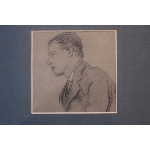 105 - Pencil Sketch on paper of a gentleman Signed Louis Valtat